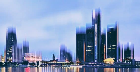 Downtown skyline backdrop for Maule Law